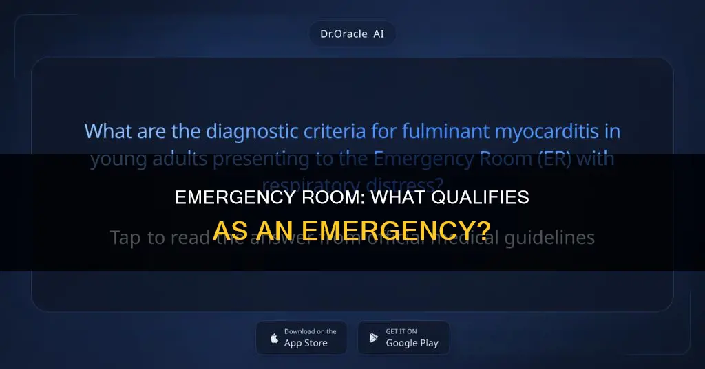 what constitutes an emergency in a emergency room