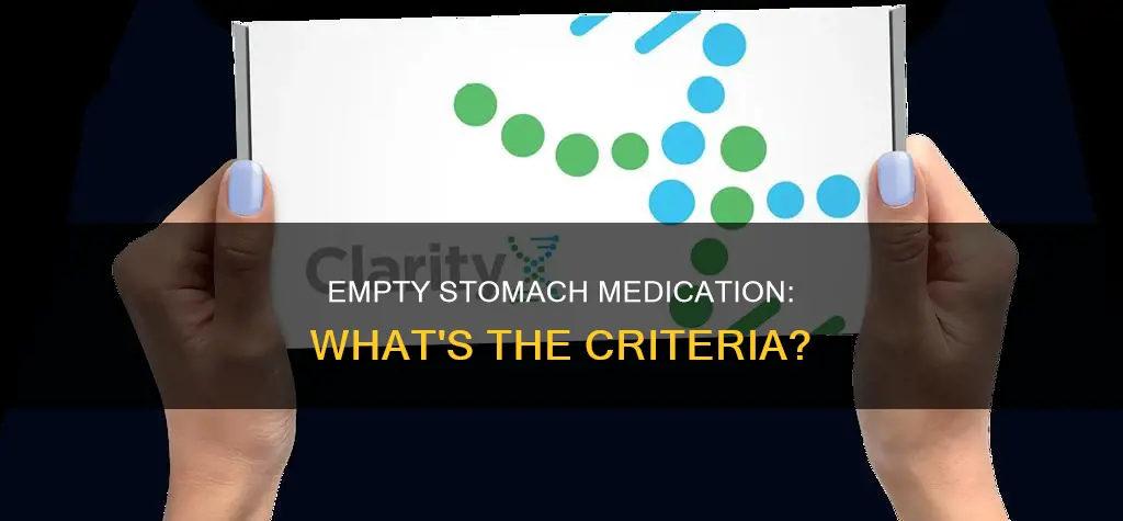 what constitutes an empty stomach for taking medication