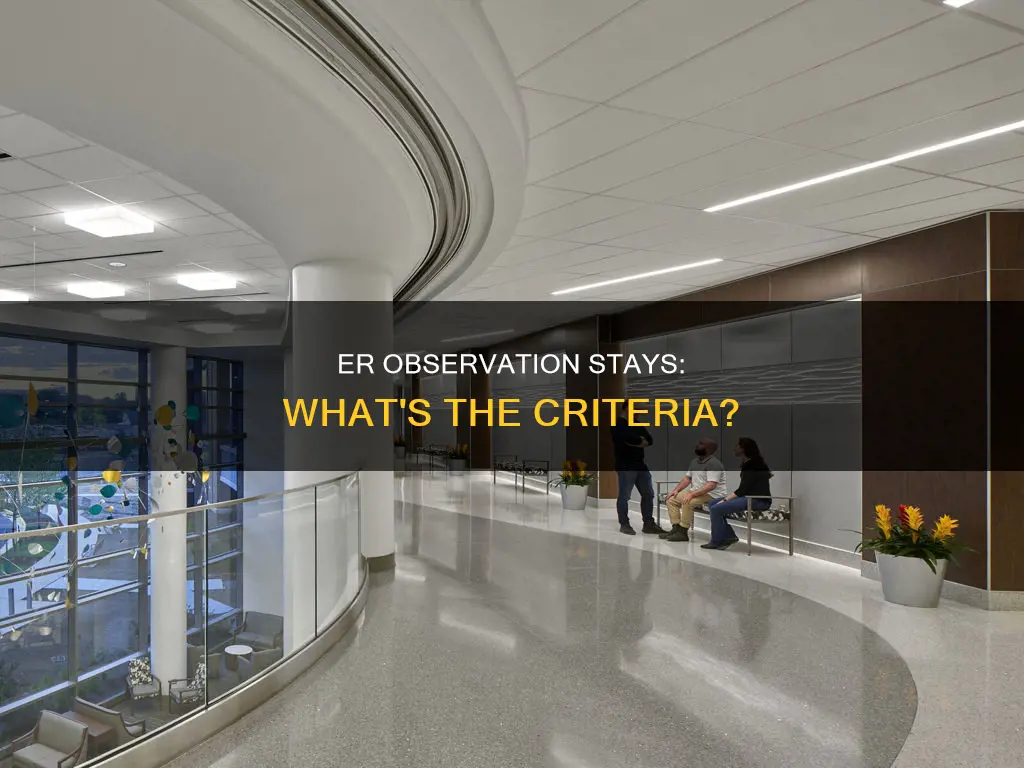 what constitutes an obsevation stay in the er
