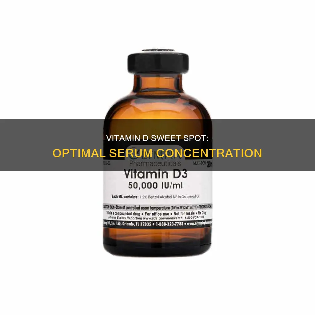 what constitutes an optimal serum concentration of vitamin d