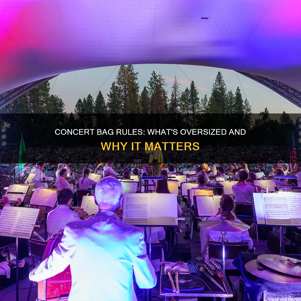 what constitutes an oversize bag for a concert