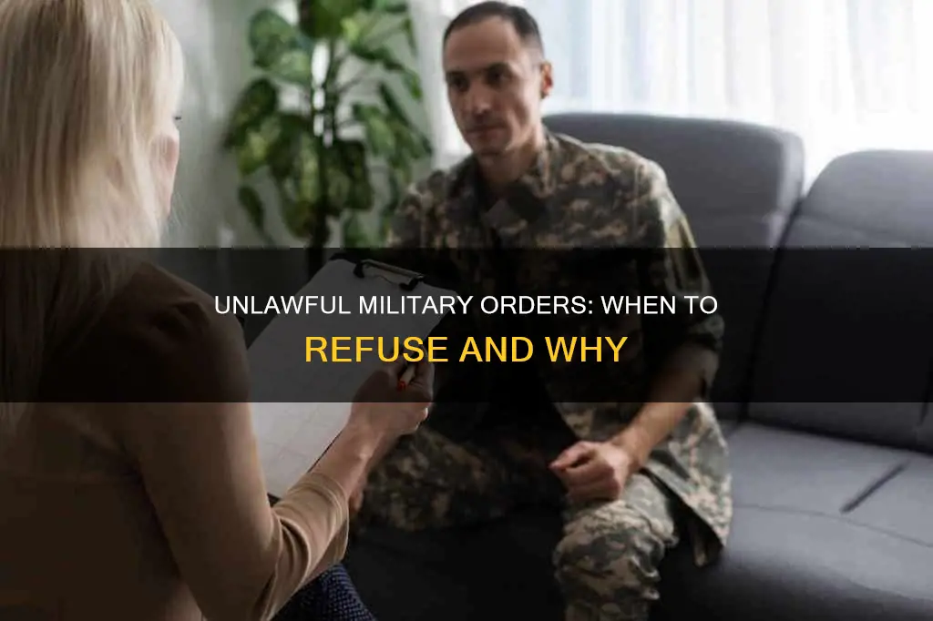 what constitutes an unlawful order in the military