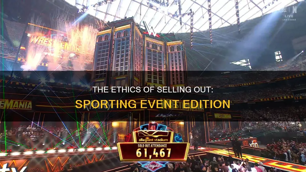 what constitutes as a sell out for sporting event