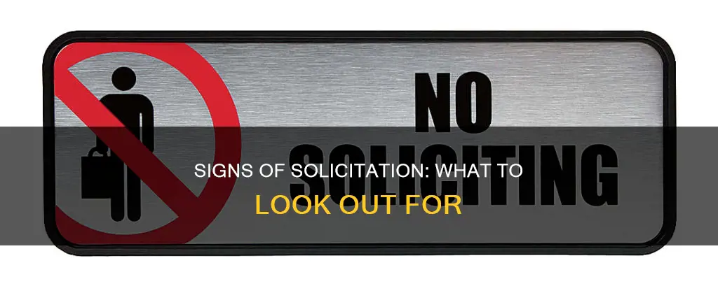 what constitutes as a soliciting sign