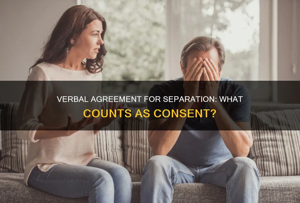 what constitutes as a verbal agreen for separation