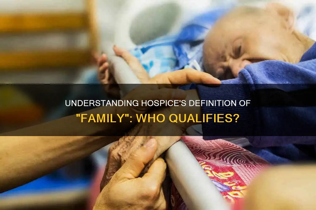 what constitutes as fmily in terms of hospice