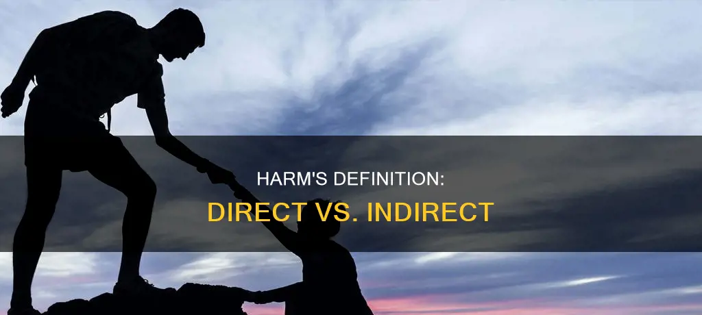 what constitutes as harm and is indirect harm anyless harmless