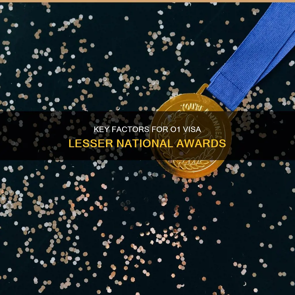 what constitutes as lesser national award for o1