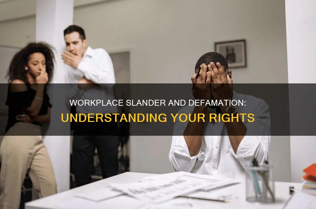what constitutes as slander and defamation in work place