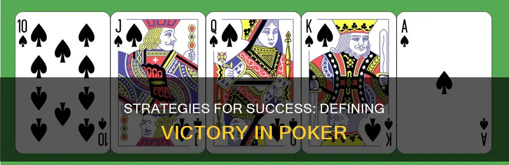what constitutes as winning in a poker game