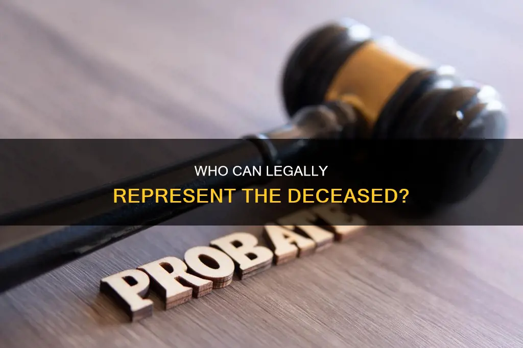 what constitutes authority to represent a deceased individual