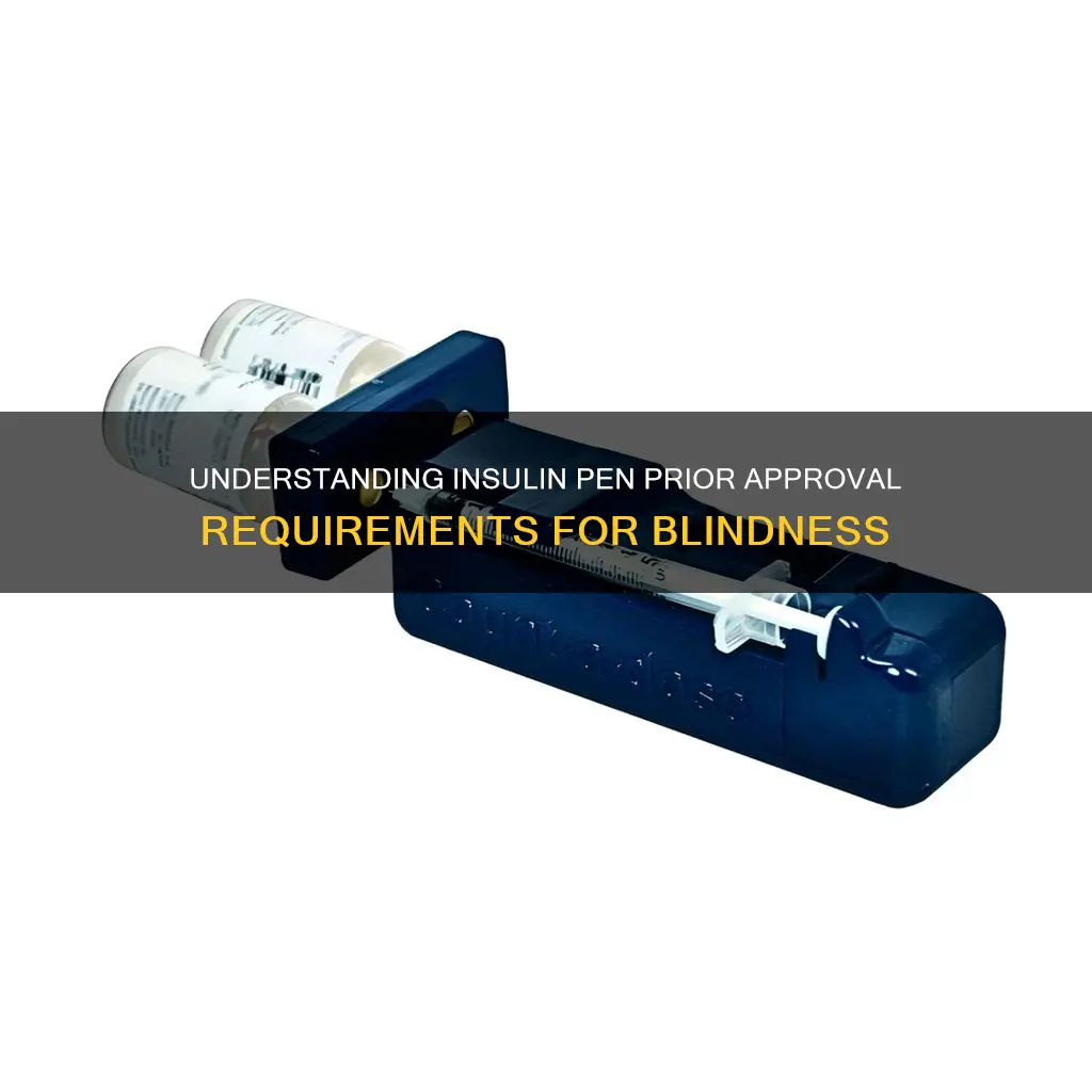 what constitutes blindness for prior approval of insulin pens