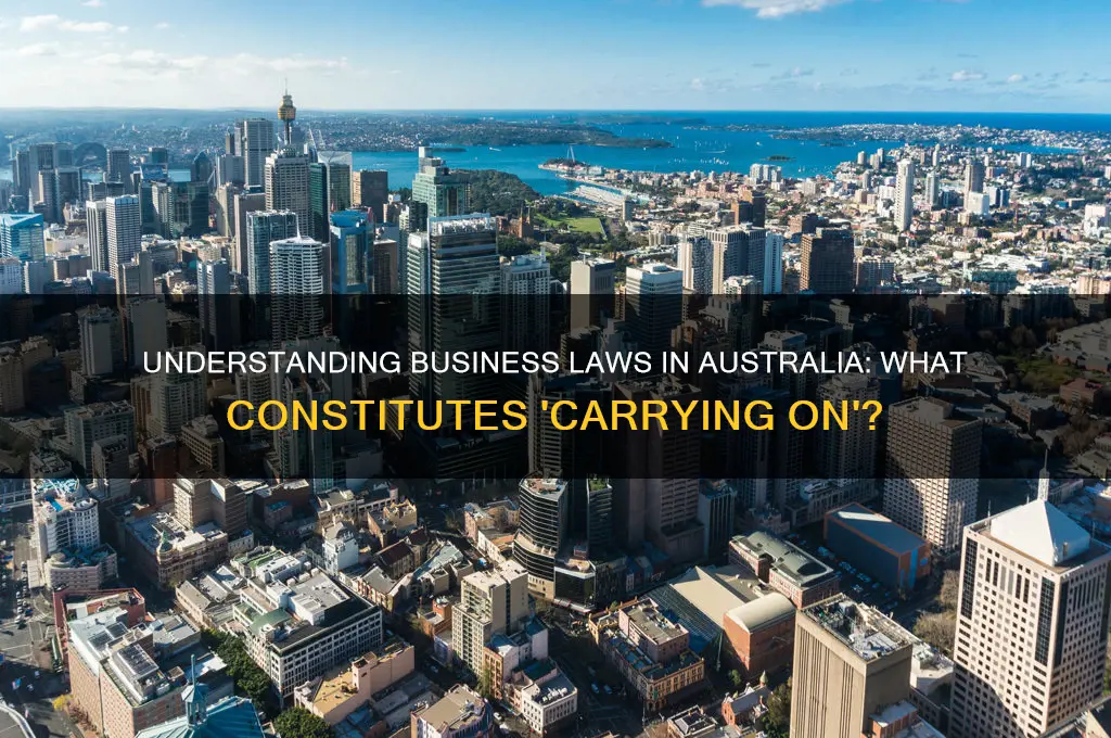 what constitutes carrying on business in australia