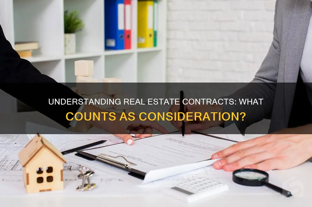 what constitutes consideration in a real estate contract