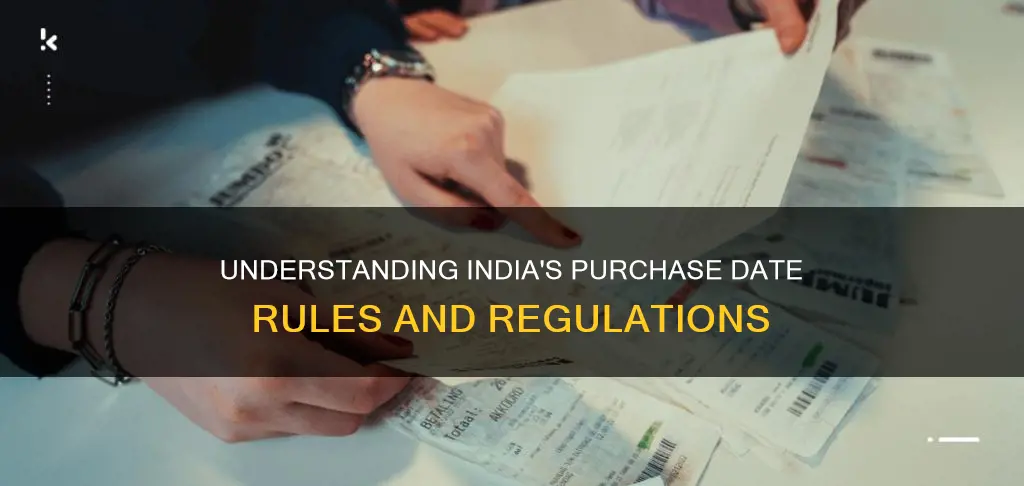 what constitutes date of purchase india