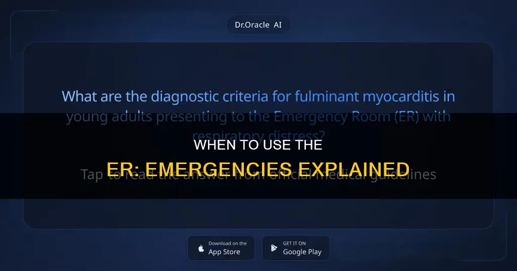 what constitutes emergency use of an energency room