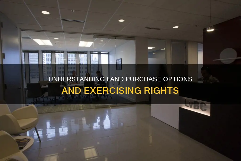what constitutes exercising an option to purchase land