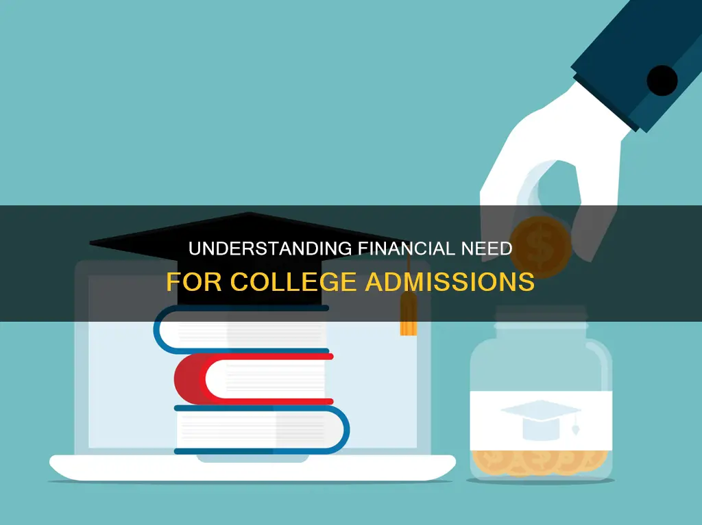 what constitutes financial need when applying for admission to college