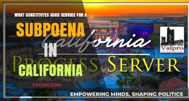 Subpoena Service: California's Rules for Proper Procedure