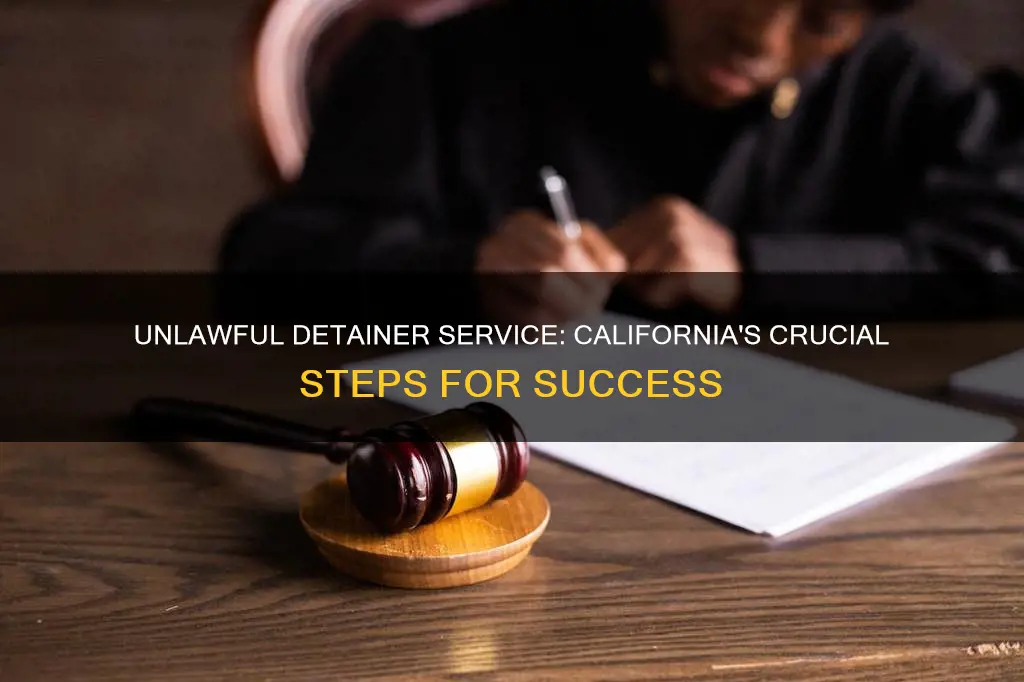 what constitutes good service in unlawful detainer case in california