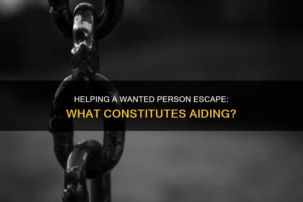 what constitutes helping someone escape when they have a warrant