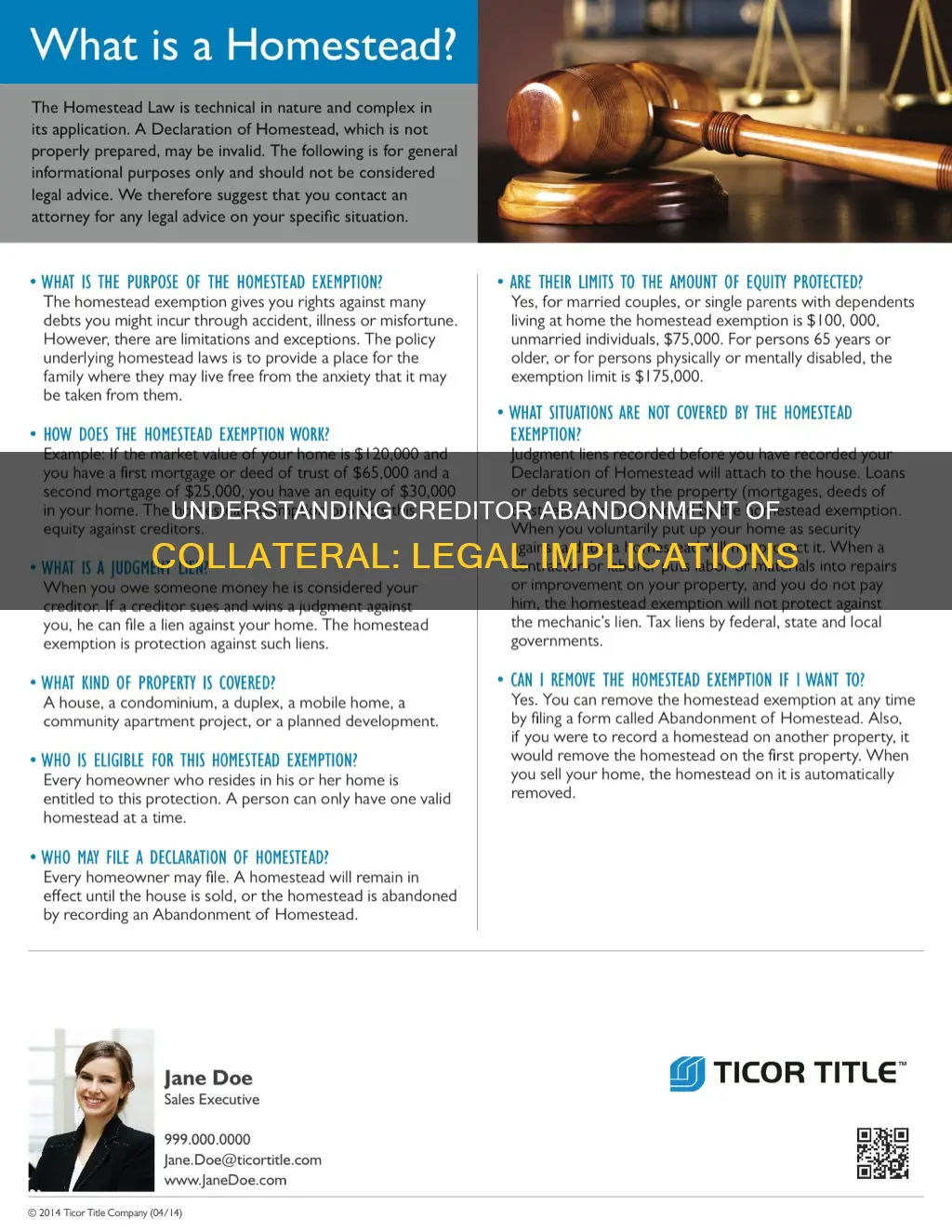 what constitutes legal abandonment by creditor of surrendered collateral