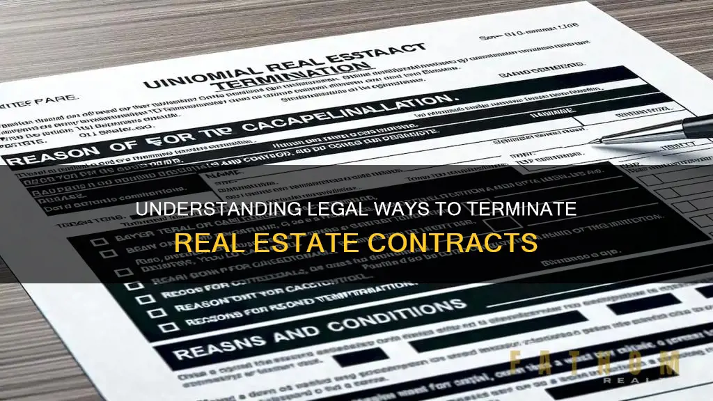 what constitutes legally getiing out of real estate contract