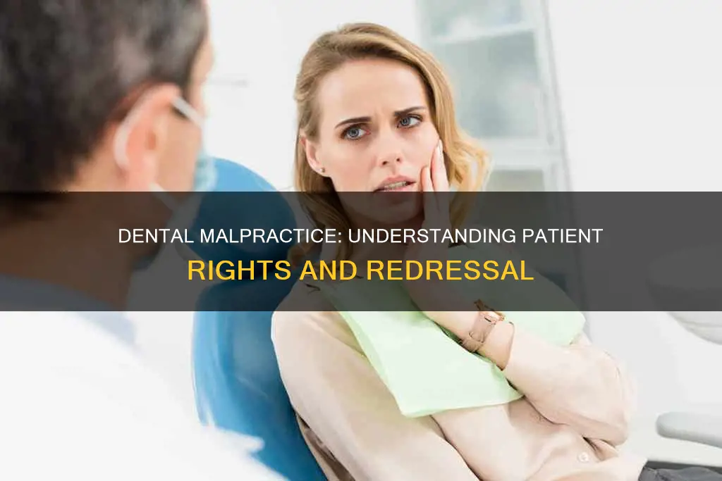 what constitutes medical malpratice in the dental field