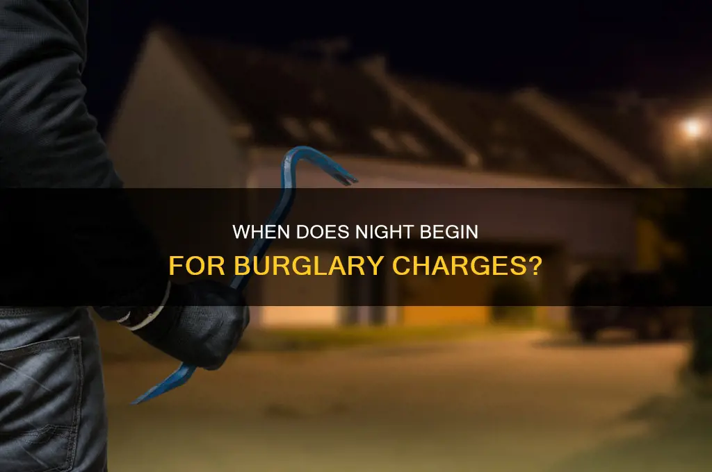 what constitutes nighttime for purposes of the burglary statutes