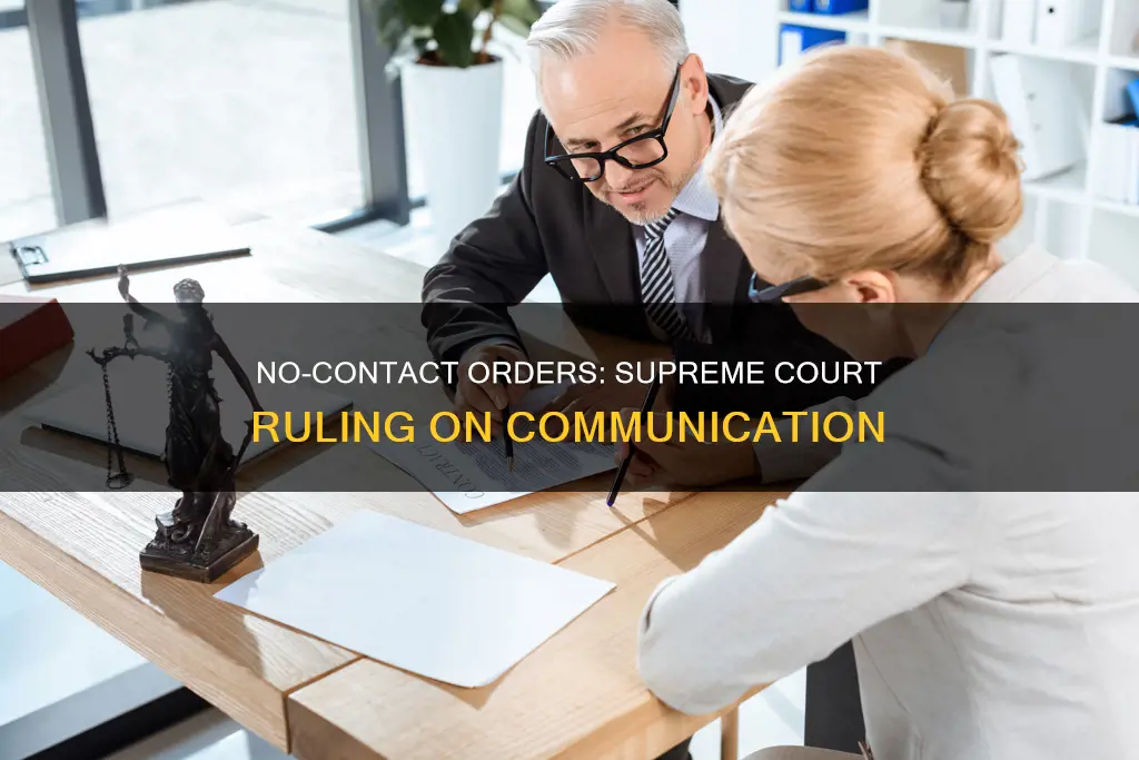 what constitutes no contact order contacting a person supreme court