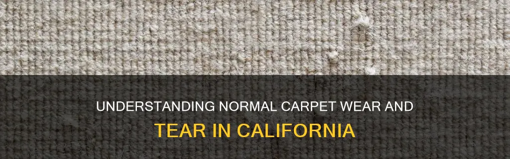 what constitutes normal wear and tare to carpet in california