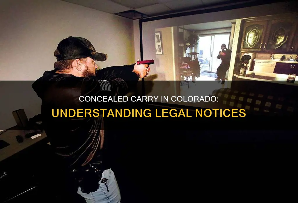 what constitutes notoce in colorado of conceal carry npt allowed