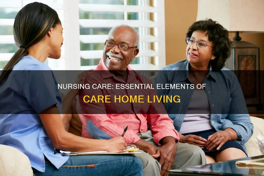 what constitutes nursing care in a care home