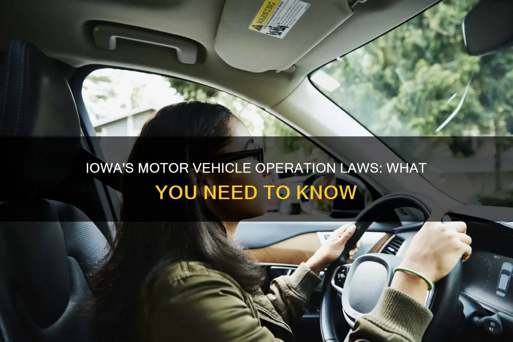 what constitutes operating a motor vehicle in iowa