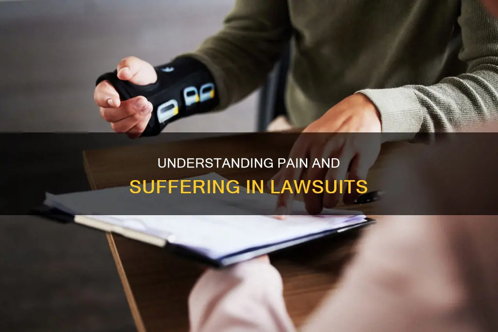 what constitutes pain and suffering in a lawsuit