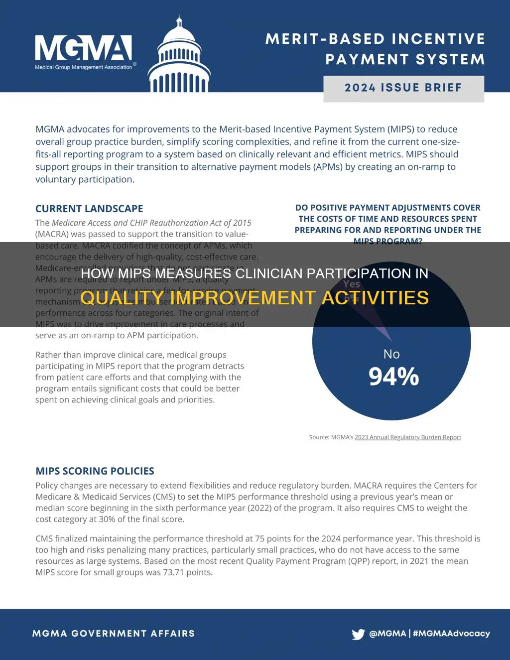 what constitutes participation in mips quality improvement activities