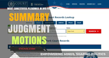 Understanding Pleadings for Summary Judgment in New York State