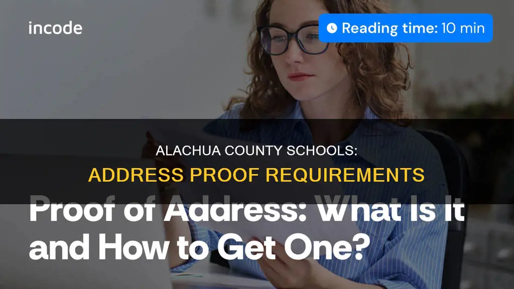 what constitutes proof of address for alachua county schools