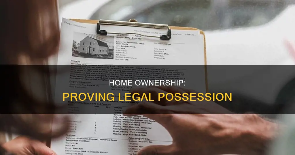what constitutes proof of ownership for a home