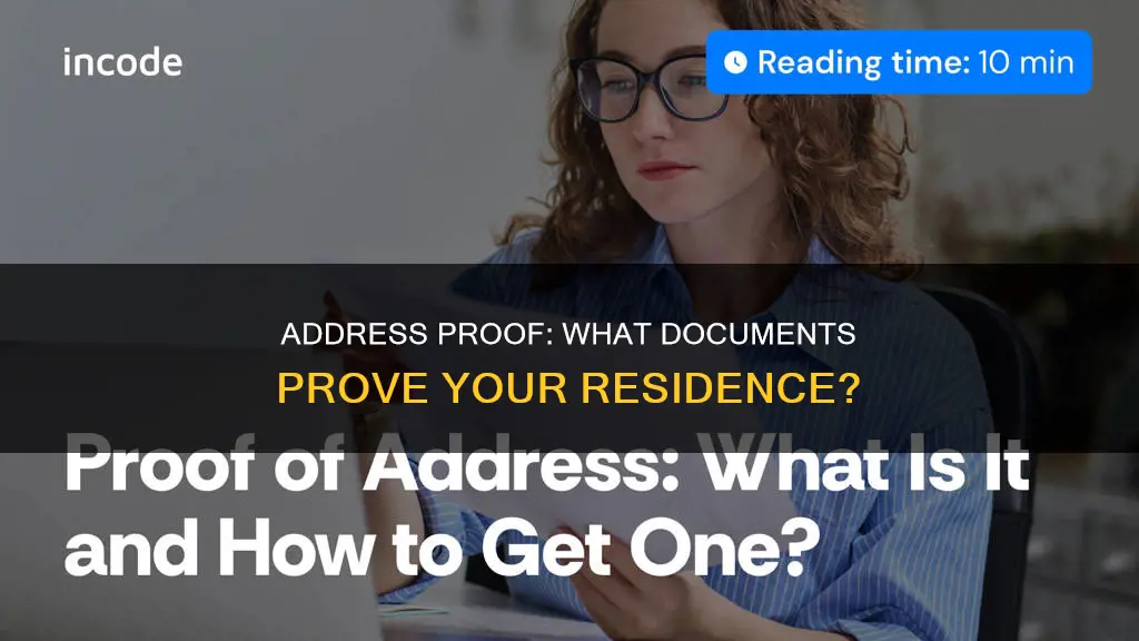 what constitutes proof you were attached to an address