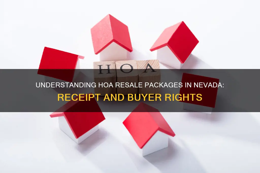 what constitutes receipt of resale hoa package by nevada buyer