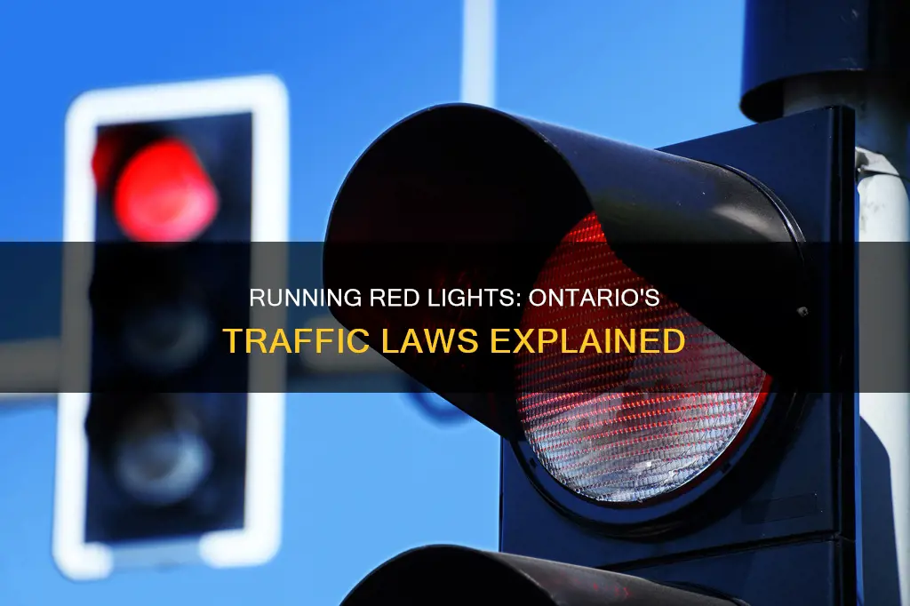 what constitutes running a red light in ontario