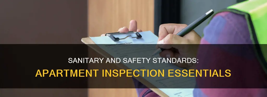 what constitutes safetyand sanitary conditionsfor an apartment inspection