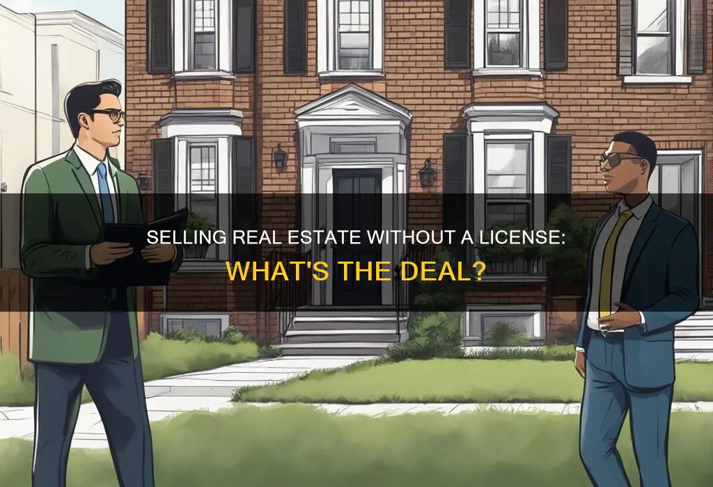 what constitutes selling real estatwe without a license