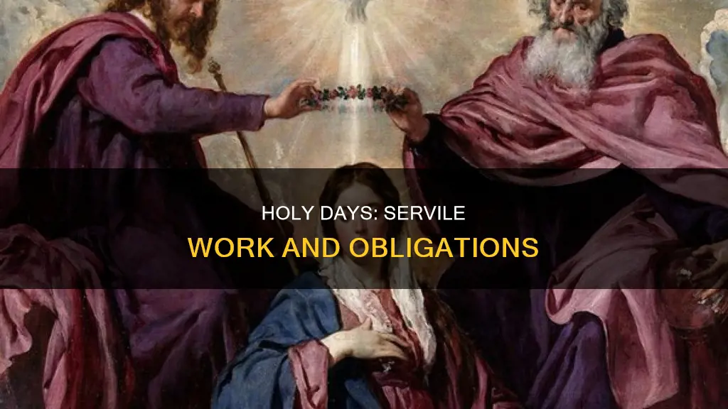 what constitutes servile work on a holy day of obligation