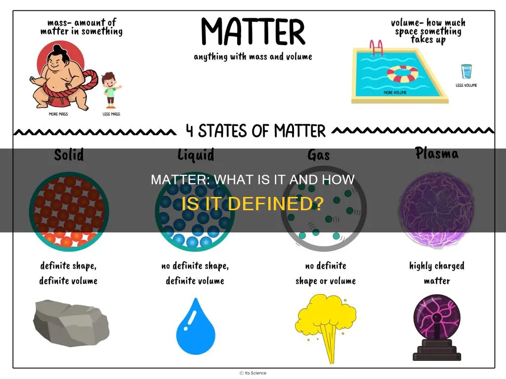 what constitutes the deffinition of matter in a sentence