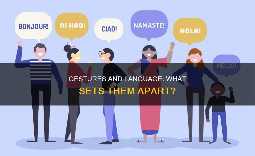 what constitutes the difference between a language and gestures