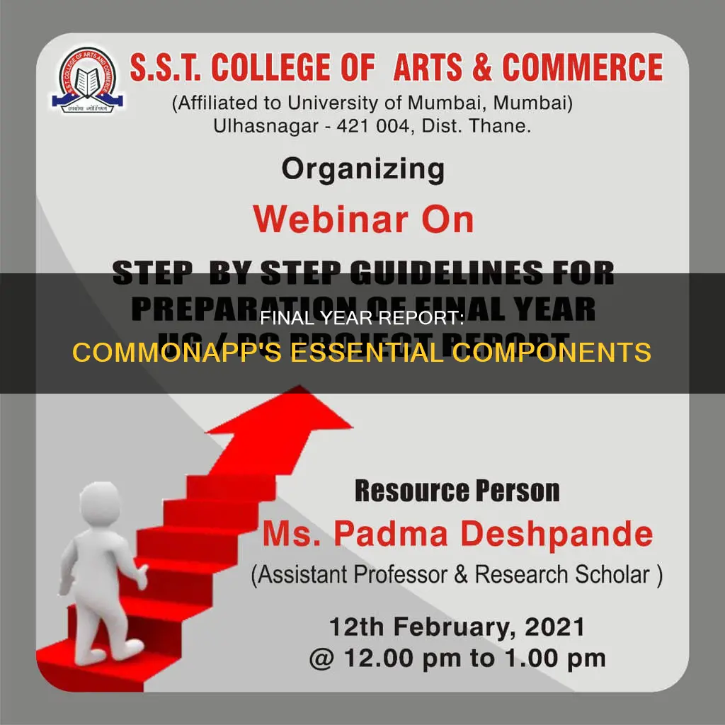 what constitutes the final year report in commonapp