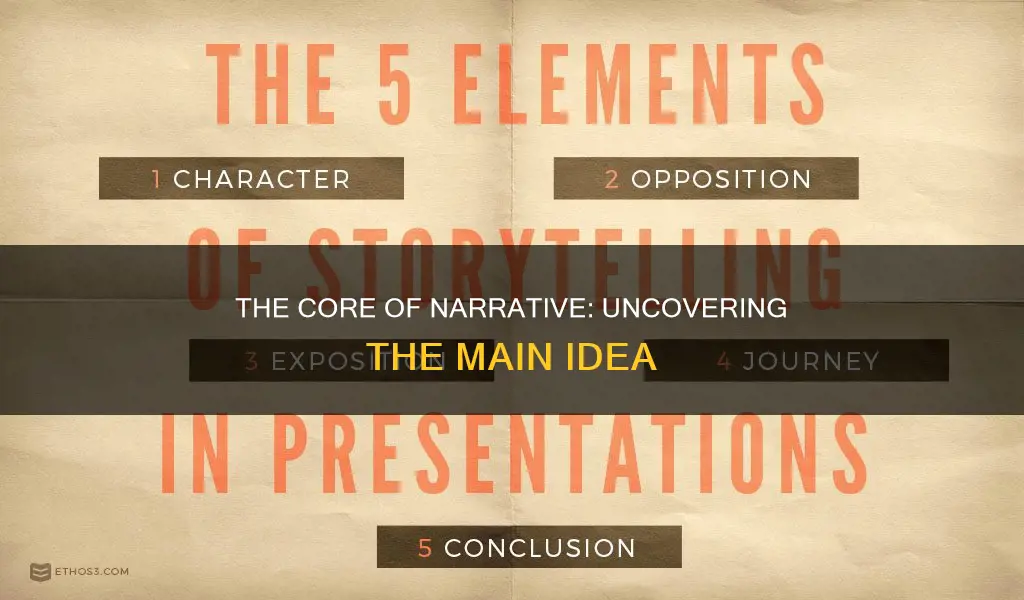 what constitutes the main idea of a narrative text