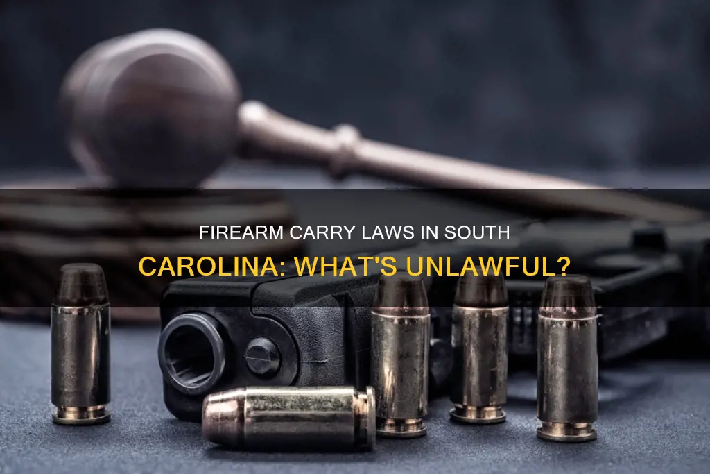 what constitutes unlawful carry of a firearm in south carolina